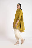 Scallop Kurta, Dhoti Pant & Dupatta Set