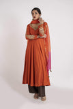 Flared Kurta, Pant & Dupatta Set - Kavvach 