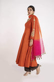 Flared Kurta, Pant & Dupatta Set - Kavvach 