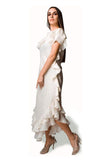 Ivory Ruffle Dress - Kavvach 