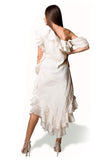 Ivory Ruffle Dress - Kavvach 