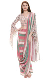 Net Saree with Tikki and Tassels - Kavvach 