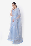 Swan Motif Organza Saree - Kavvach 