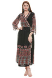 Printed Overlap Dress - Kavvach 