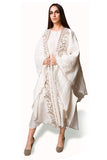 Linen Embroidered Scallop Cape - Kavvach 
