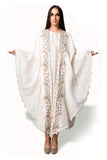 Linen Embroidered Scallop Cape - Kavvach 