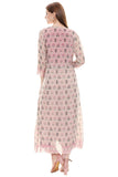 Pink Printed Crop Top and Dhoti Pants - Kavvach 