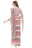 Net Saree with Tikki and Tassels - Kavvach 