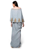 Embroidered Cape with Dhoti Skirt - Kavvach 