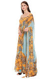 Mustard Yellow Long Dress With Dupatta - Kavvach 