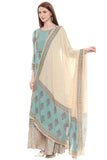 Chiffon Printed Kurta and Palazzo Set - Kavvach 