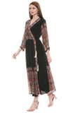 Printed Overlap Dress - Kavvach 
