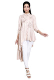 Pink Asymmetric Shirt - Kavvach 