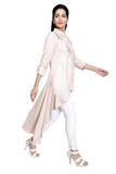 Pink Asymmetric Shirt - Kavvach 