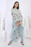 Printed Ruffle Kurta and Dhoti Pants - Kavvach 