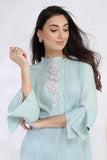 Powder Blue Asymmetric Shirt - Kavvach 