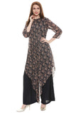 Asymmetrical Kurta with Palazzo Set - Kavvach 