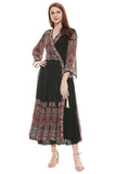 Printed Overlap Dress - Kavvach 