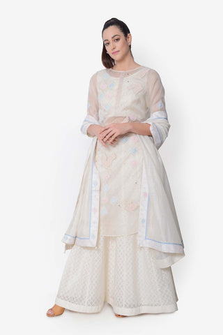 Swan Motif Round Hem Tunic - Kavvach 