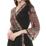 Printed Overlap Dress - Kavvach 