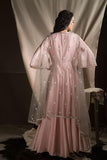 Embroidered anarkali with cape dupatta - Kavvach 
