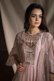 Embroidered anarkali with cape dupatta - Kavvach 