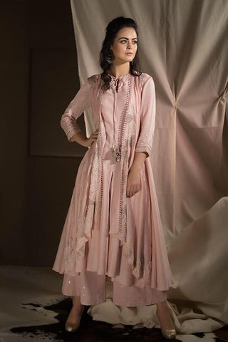 Double layer kurta with palazzos - Kavvach 