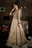 Beige Floor Lenght Gown - Kavvach 