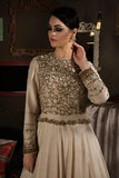 Beige Floor Lenght Gown - Kavvach 