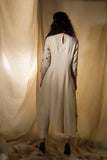 Ivory Draped Kurta with Pants - Kavvach 