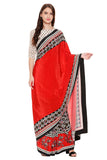 Red Printed Pre-Stitched Saree Set - Kavvach 