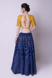Lehenga Set With Color Blocking