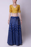 Lehenga Set With Color Blocking