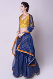 Lehenga Set With Color Blocking