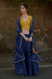 Lehenga Set With Color Blocking