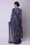 Shimmer Ggt Embroidered Saree With Scarf
