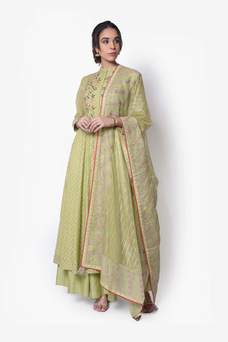 Shoulder Yoke Anarkali Embroidery - Kavvach 