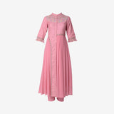 Assymetrical Anarkali With 3d Embroidery - Kavvach 