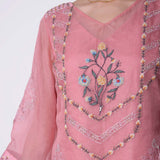 Shoulder Yoke Organza Tunic