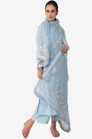 Fabric Mix Paneled Tunic - Kavvach 