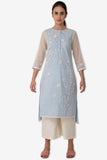 Cotton Jute Floral Tunic - Kavvach 