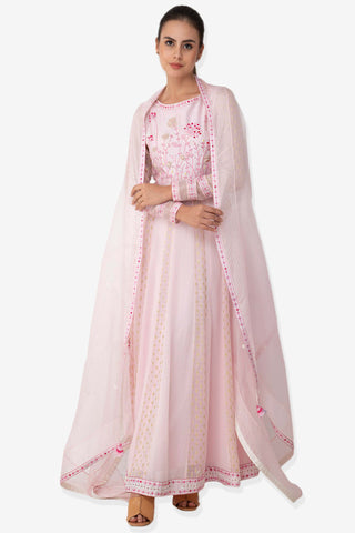 Floral Bodice Anarkali - Kavvach 