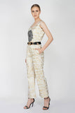 Foil Printed Jumpsuit - Kavvach 