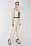 Foil Printed Jumpsuit - Kavvach 