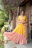 Yellow Chanderi Anarkali - Kavvach 