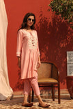 Pink Pure Cotton-tunic & Trousers Set - Kavvach 