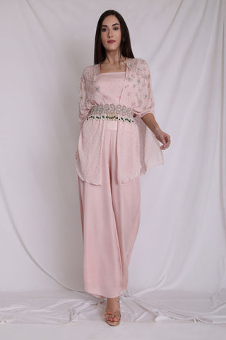 Lilac Textured and Embellished Cape