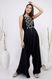 Twill embellished jumpsuit