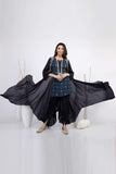 Jaal Printed Kurta with embellished jacket and dhoti pants
