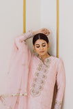 Embroidered Lavender Gharara Set - Kavvach 